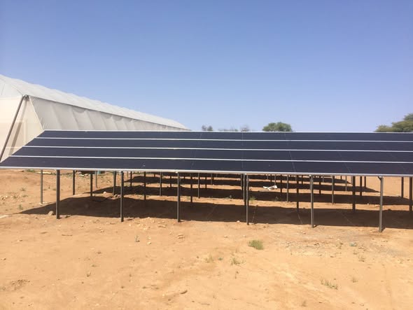 Solar panels powering the RCT