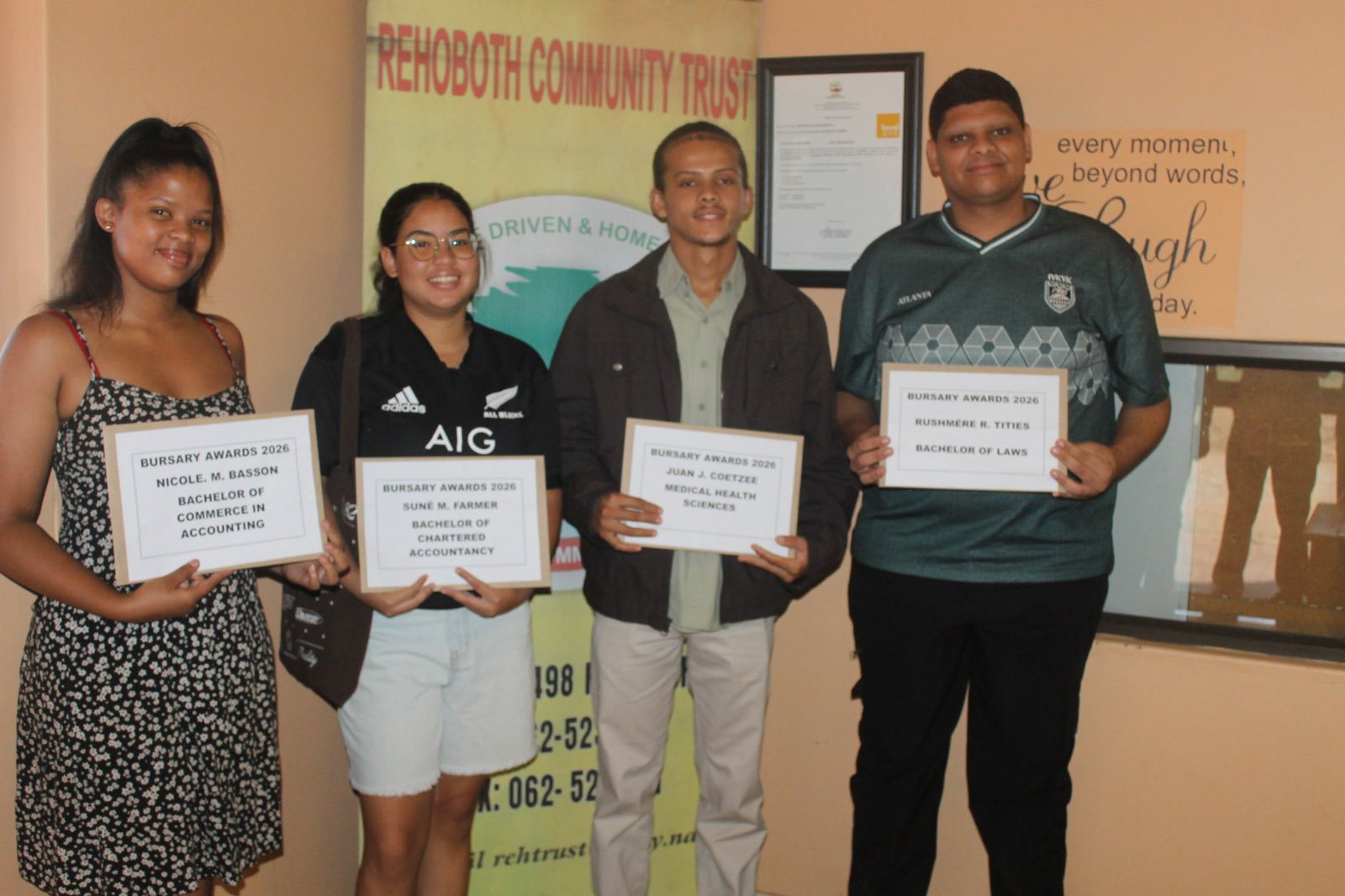 2026 Bursary beneficiaries - ceremony