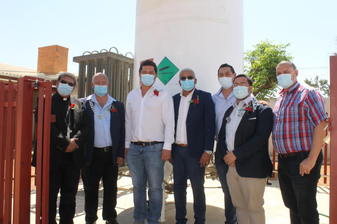 Oxygen tank handover ceremony